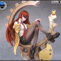Shot_1_Logo.png 3D file Makise Kurisu- Steins-Gate Anime Figurine for 3D Printing・3D printing design to download