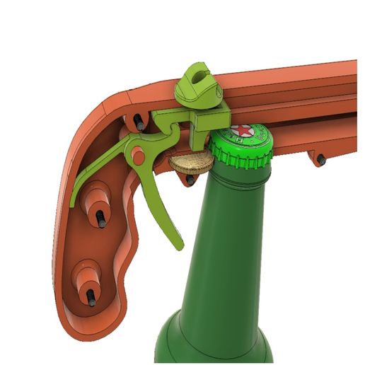 Free STL file Bottle Opener and Cap GUN!・3D printing model to download