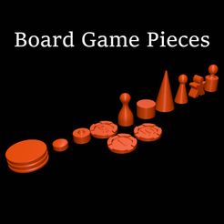 board_game_pieces.jpg STL-Datei Brettspiel-Stücke kostenlos・Design für 3D-Drucker zum herunterladen