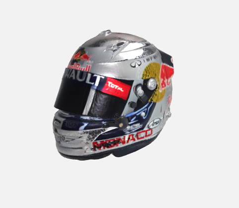 🪖 Sebastian Vettel - 2010 Formula 1 Helmet・ OBJ File for 3D