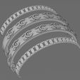 wf0.jpg CC brand pattern rounded flexture clasp bracelet 3D print model