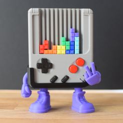 Gameboy-Stand-01.jpg Free 3D file Mini Tetris GameBoy Stand・3D printable object to download