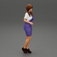 Girl1-0026.jpg Young woman in denim overalls 3D Print Model