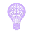 Brain_in_a_light_bulb_-_Mozek_v_žárovce.stl Brain in a light bulb / Mozek v žárovce wall or table decoration