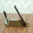 5.jpeg Pen - Business Card & Phone Holder (Print in place)