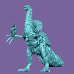 2020-Therisorcerer-1.jpg Therizinosaurus Sorcerer - Presupported D&D Dinosaur Hero