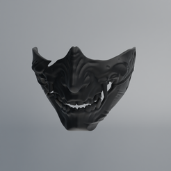 1-square.png Файл STL Кавайная маска Вонг Они #1・Дизайн для загрузки и 3D-печати