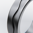2.png 极简波浪形戒环 - 现代光滑金属 3D 打印模型