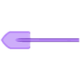 Shovel_longer.stl 1/8th scale shovel with mounting straps