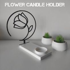 1.jpg Tealight candle holder  - flower