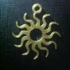 WP oe 1D oD Archivo 3D gratis Sun charm・Objeto para impresora 3D para descargar