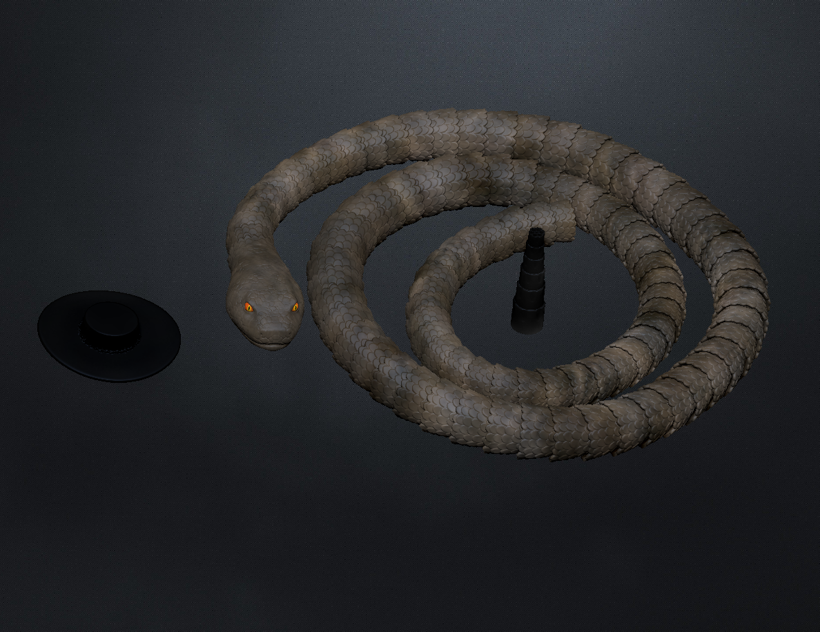Free 3D file RATTLESNAKE JAKE FROM ARTICULED RANGE・3D printer model to