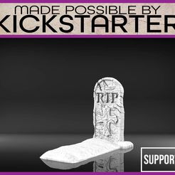 Tombstone-01.jpg STL file Tombstone - Tabletop Scatter Terrain・Template to download and 3D print