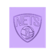 nets 1.obj Brooklyn Nets Logo Relief 3D print model