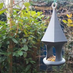 One part Bird feeder1.jpg Fichier STL gratuit Mangeoire à oiseaux en une seule impression・Objet imprimable en 3D à télécharger