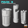 3DTAC_Compensators_Pack_3.png 3TAC / Airsoft Compensators / Pack-3 (3 Models Included)