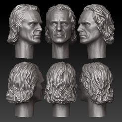 ZBrush-Document.jpg Archivo STL CABEZA A ESCALA 12 - JOAQUIN PHOENIX- JOKER - 2019 MOVIE VER・Diseño de impresora 3D para descargar