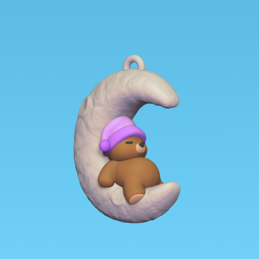 🐻 Bear Moon・ 3D File for 3D printing・Cults