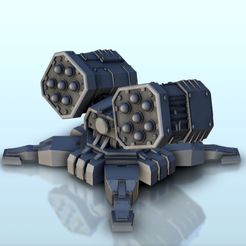 31.jpg STL file Double missile launcher turret 3 (+ supported version) - Warhammer 40 000 Science fiction SF 40k Star Wars Legion Warhordes Grimdark Confrontation・3D printing template to download, Hartolia-Miniatures