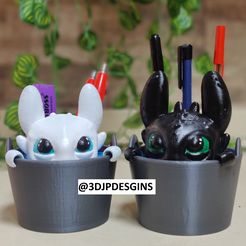 IMG_20230524_173445.jpg Cute Toothless - Night Fury and Light Fury Dragons in Buckets !