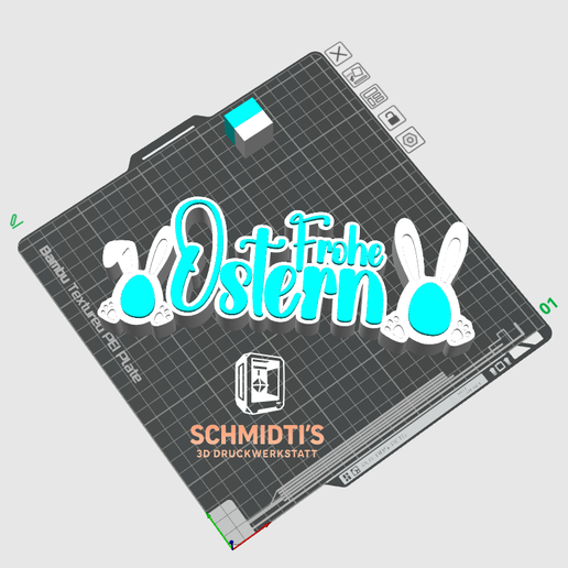 Happy Easter with bunnies