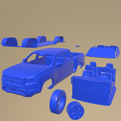 b19_005.png STL file Nissan Frontier 2022 PRINTABLE CAR IN SEPARATE PARTS・Model to download and 3D print