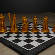 1.png Knight Elf Figure Chess Set Warrior Character Chess Pieces