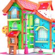 2.jpg MAISON 5 HOUSE HOME CHILD CHILDREN'S PRESCHOOL TOY 3D MODEL KIDS TOWN KID Cartoon Building 5