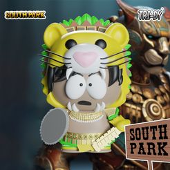 warriorjaguar.jpg STL-Datei South Park Jaguar Warrior Charakter・Design zum Herunterladen und 3D-Drucken
