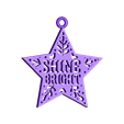 estrella shine.stl Star Shine christmas ornament