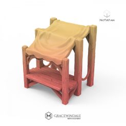 1000X1000-Gracewindale-stall-canvas.jpg STL file Canvassed Market Stall・3D printer design to download