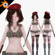 0-white-blender-1200x1200.png Soldier Agent Girl - Realistic Female Character - Blender Eevee