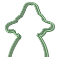 Contorno.png Snufkin Moomin whole cookie cutter
