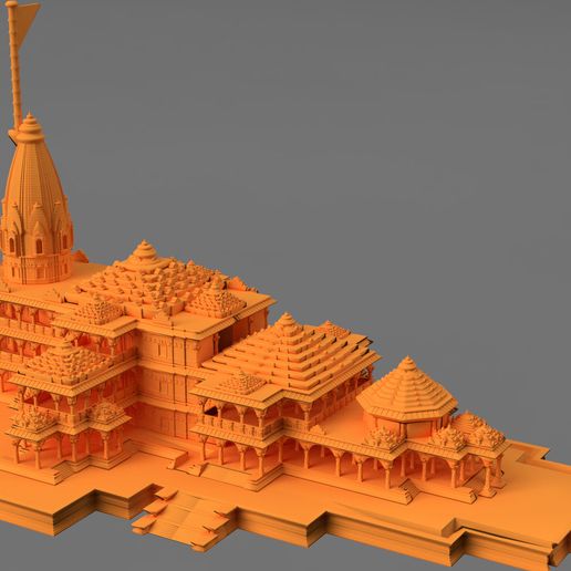Full_combined_Ram_Temple_HQ_Base_250mm_FLAG-(v3~recovered)3.jpg Ayodhya Ram Temple - NO SUPPORTS REQUIRED!