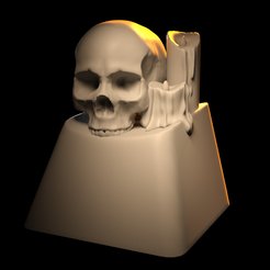 skull_candle_cap_1.png Keycap - Skull and Candles - Cherry MX