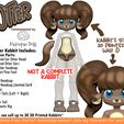 otter-disp.jpg [KABBIT ADDON] Otter Kabbit Parts + Pony Tail Wig For Kabit - (For FDM and SLA Printing!)