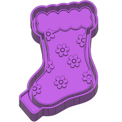 img.png 3D file Christmas Stocking Flower Freshie STL Mold Housing・3D printing model to download