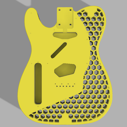 yellow.png Custom Fender Telecaster Hexagon Design Pattern Left Handed