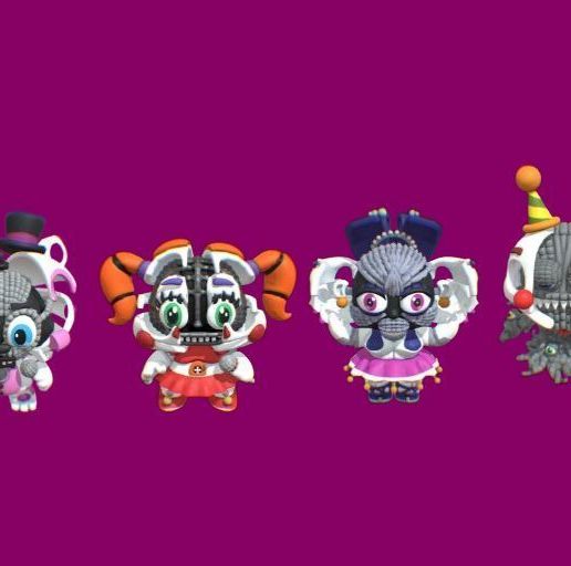 📍 jumpscare funtime animatronics mistery minis・ OBJ File for 3D ...