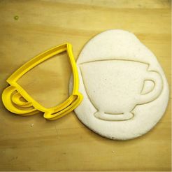 9.jpg Fichier STL Alice au pays des merveilles - tasse - Alice au pays des merveilles - moule à biscuit - fête à thème - moule à pâte et à argile - 8cm・Modèle à imprimer en 3D à télécharger