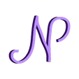 N_linotype_manuscrit_majuscule_alphabet.stl handwritten typography
