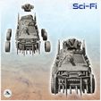 2.jpg Six-wheeled vehicle with weapons, spikes and bulletproof windows (2) - Future Sci-Fi SF Post apocalyptic Tabletop Scifi