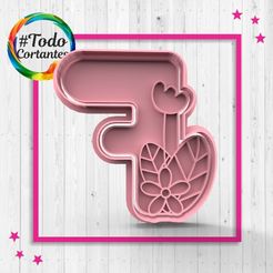 4401-F-con-flores.53.jpg STL file Cutter letter F with flowers・3D printable design to download