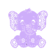 002.stl ELEPHANT 2 Baby Shawer decoration, souvenir (Elephant 2D)