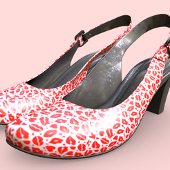 1.png Women's High Heels Sandals - Love Bites Pattern