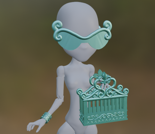 👹 Rochelle Goyle Swim Class Bag ,sunglasses,bracelet Monster High