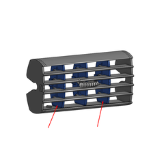 2.png STL file Mercedes 190 (W201) Air Vent Fin・3D printable design to download