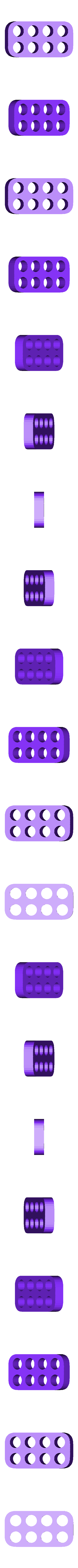 4x2.stl スリーブ付きカスタムPCケーブル用ケーブルコーム