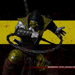 scorpion-render1.jpg STL file Scorpion Mortal Kombat・3D printing design to download