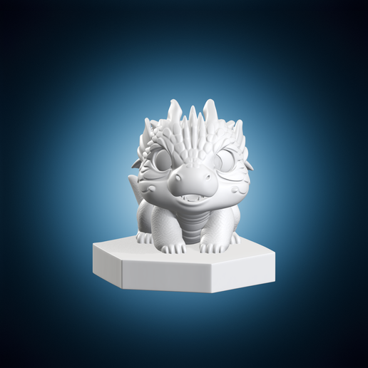 Cute Baby Dragon Walking Statue